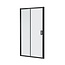 FABRIECIO Douchedeur Toscane 150x200cm Zwart Douche Schuifdeur 6 mm Veiligheidsglas - Helderglas met Nano-coating