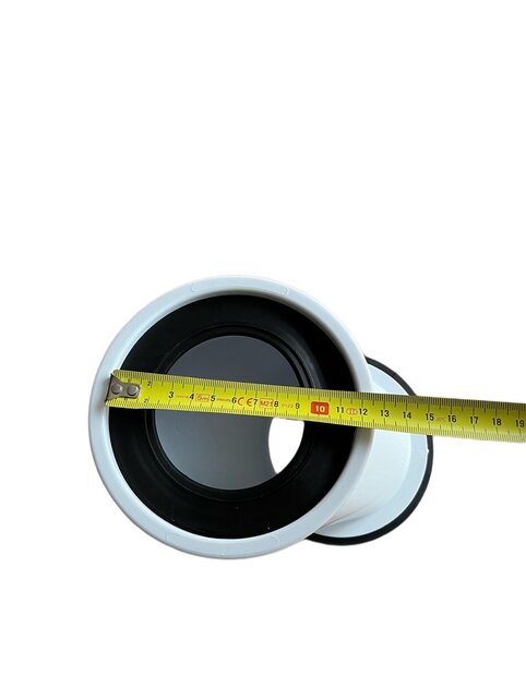 Afvoermanchet toilet excentrisch 6cm Sprongbocht WC afvoer