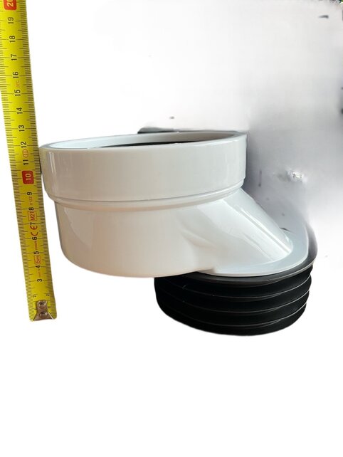 Afvoermanchet toilet excentrisch 6cm Sprongbocht WC afvoer
