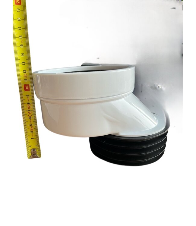 Afvoermanchet toilet excentrisch 6cm Sprongbocht WC afvoer
