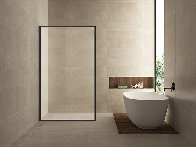 Inloopdouche Square Mat Zwart 120x200cm 10 mm Veiligheidsglas Helderglas met Nano-coating