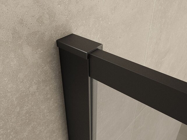 Inloopdouche Square Mat Zwart 120x200cm 10 mm Veiligheidsglas Helderglas met Nano-coating