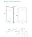 Inloopdouche Square Mat Zwart 120x200cm 10 mm Veiligheidsglas Helderglas met Nano-coating