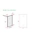 Inloopdouche Square Geribbeld glas Mat Zwart 100x200cm 8 mm Veiligheidsglas met Nano-coating