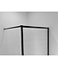 Wiesbaden Inloopdouche Square Geribbeld glas Mat Zwart 120x200cm 8 mm Veiligheidsglas met Nano-coating