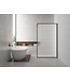 Inloopdouche Square Geribbeld glas Mat Zwart 90x200cm 8 mm Veiligheidsglas met Nano-coating