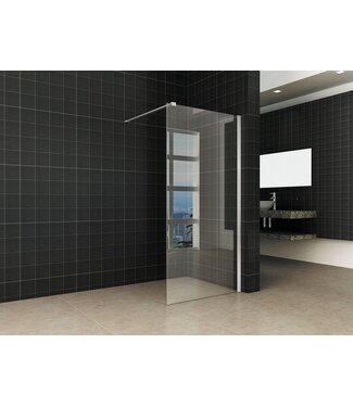 Wiesbaden Inloopdouche Hibera 90x200cm RVS Profiel 10 mm Veiligheidsglas met Nano-coating