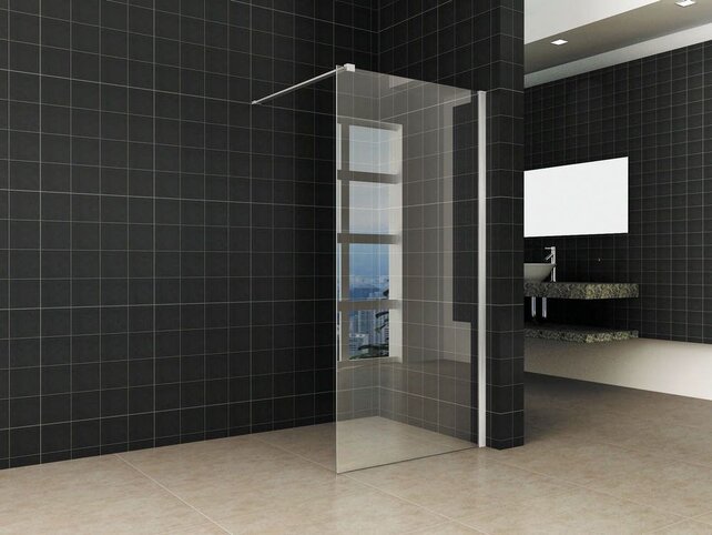 Inloopdouche Hibera 90x200cm RVS Profiel 10 mm Veiligheidsglas met Nano-coating