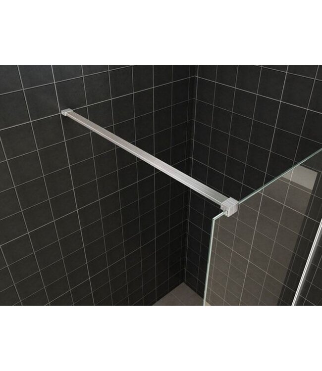 Inloopdouche Hibera 90x200cm RVS Profiel 10 mm Veiligheidsglas met Nano-coating