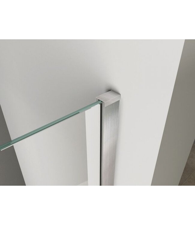 Inloopdouche Hibera 100x200cm RVS Profiel 10 mm Veiligheidsglas met Nano-coating