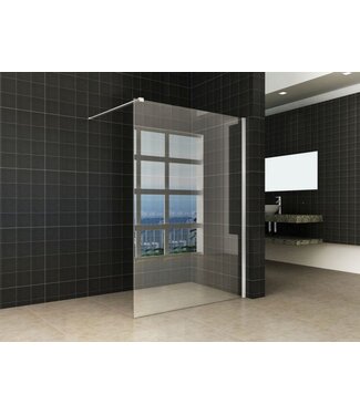 Wiesbaden Inloopdouche Hibera 120x200cm RVS Profiel 10 mm Veiligheidsglas met Nano-coating