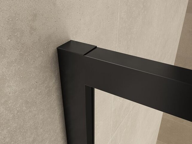 Inloopdouche Maaz Raster met handdoekhouder 90x200cm Mat Zwart 10 mm veiligheidsglas Anti-kalk Inloopdouche Maaz Raster met handdoekhouder 90x200cm Mat Zwart 10 mm veiligheidsglas Anti-kalk