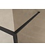Inloopdouche Maaz Raster met handdoekhouder 120x200cm Mat Zwart 10 mm veiligheidsglas Anti-kalk