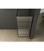 Wiesbaden Inloopdouche Horizon met Raster 110x200cm Mat Zwart 8 mm veiligheidsglas Anti-kalk