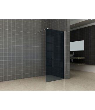 Wiesbaden Inloopdouche Comfort Rookglas 80x200 cm Chroom Profiel 10mm Veiligheidsglas Easy Clean