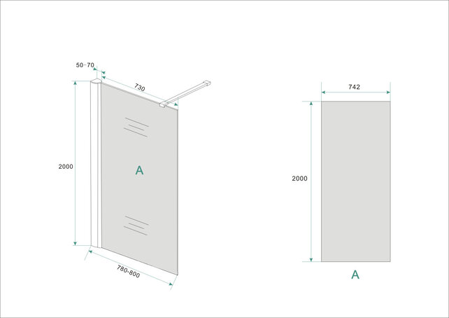 Inloopdouche Comfort Rookglas 80x200 cm Chroom Profiel 10mm Veiligheidsglas Easy Clean Inloopdouche Comfort Rookglas 80x200 cm Chroom Profiel 10mm Veiligheidsglas Easy Clean