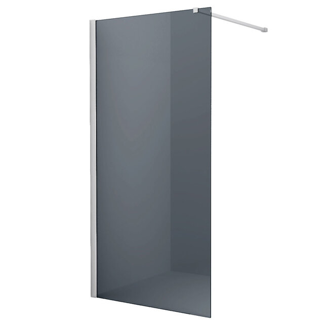 Inloopdouche Comfort Rookglas 90x200 cm Chroom Profiel 10mm Veiligheidsglas Easy Clean