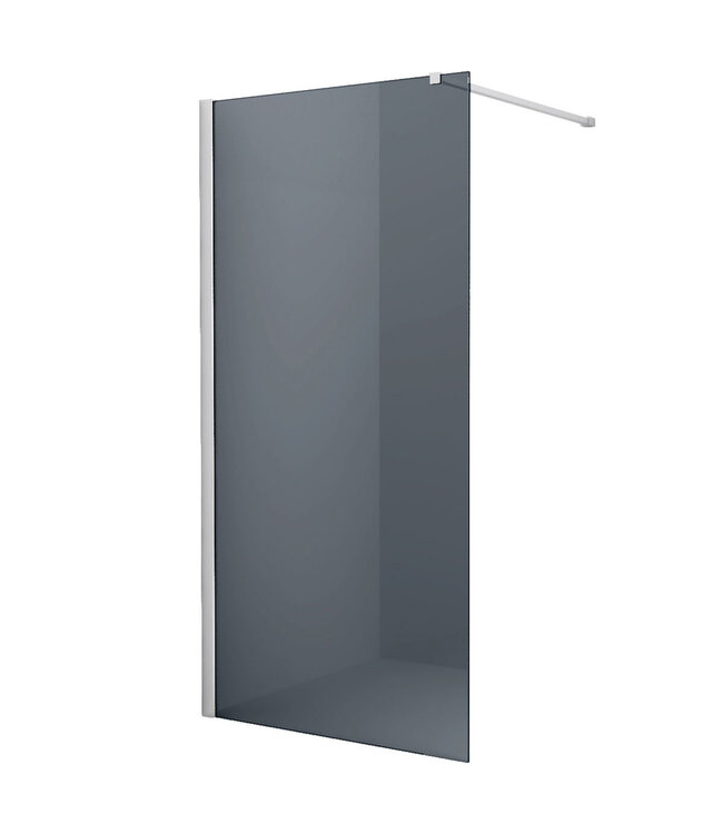 Inloopdouche Comfort Rookglas 90x200 cm Chroom Profiel 10mm Veiligheidsglas Easy Clean