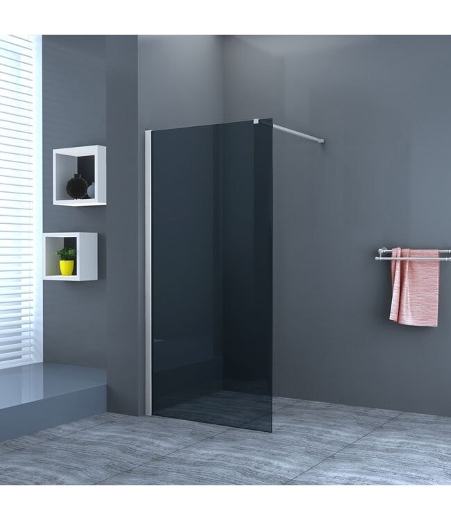 Inloopdouche Comfort Rookglas 100x200 cm Chroom Profiel 10mm Veiligheidsglas Easy Clean