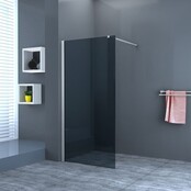 Inloopdouche Comfort Rookglas 160x200 cm Chroom Profiel 8 mm Veiligheidsglas Easy Clean Inloopdouche Comfort Rookglas 160x200 cm Chroom Profiel 8 mm Veiligheidsglas Easy Clean