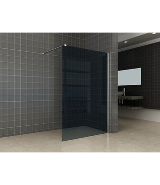 Wiesbaden Inloopdouche Comfort Rookglas 160x200 cm Chroom Profiel 8 mm Veiligheidsglas Easy Clean