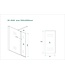 Zijpaneel Inloopdouche 35x200 cm Comfort Melkglas t.b.v. hoekopstelling draaibaar Links 10 mm anti-kalk veiligheidsglas