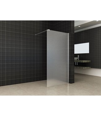 Wiesbaden Inloopdouche Comfort Melkglas 90x200 cm Chroom Profiel 10mm Veiligheidsglas Easy Clean