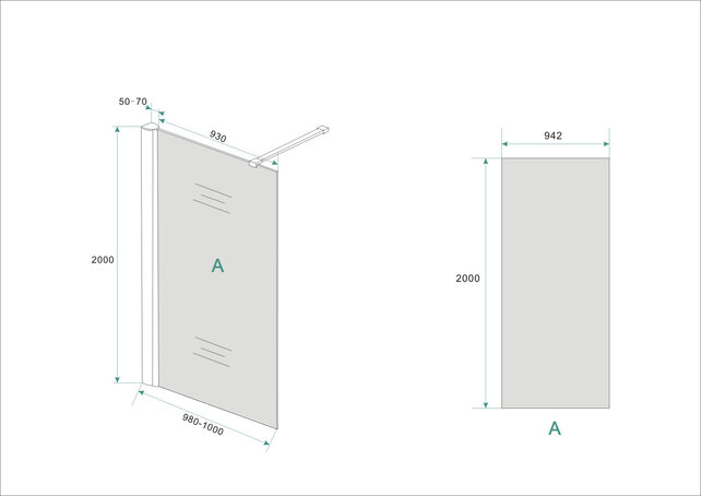 Inloopdouche Comfort Melkglas 100x200 cm Chroom Profiel 10mm Veiligheidsglas Easy Clean Inloopdouche Comfort Melkglas 100x200 cm Chroom Profiel 10mm Veiligheidsglas Easy Clean