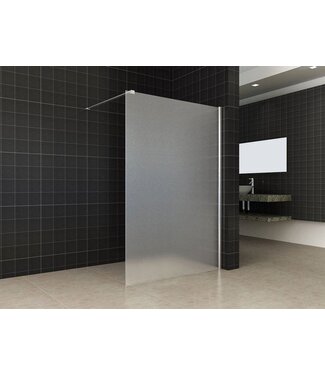 Wiesbaden Inloopdouche Comfort Melkglas 120x200 cm Chroom Profiel 10mm Veiligheidsglas Easy Clean