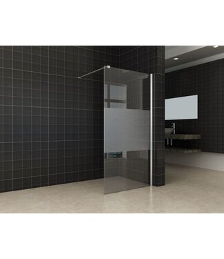 Wiesbaden Wiesbaden Comfort Inloopdouche Half Melkglas 70x200 cm 10mm Veiligheidsglas Easy Clean
