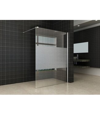 Wiesbaden Wiesbaden Comfort Inloopdouche Half Melkglas 120x200 cm 10mm Veiligheidsglas Easy Clean