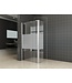 Zijpaneel Inloopdouche 35x200 cm Comfort Half Melkglas t.b.v. hoekopstelling draaibaar Rechts 10 mm anti-kalk veiligheidsglas