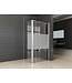 Zijpaneel Inloopdouche 35x200 cm Comfort Half Melkglas t.b.v. hoekopstelling draaibaar Rechts 10 mm anti-kalk veiligheidsglas