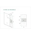Zijpaneel Inloopdouche 35x200 cm Comfort Half Melkglas t.b.v. hoekopstelling draaibaar Links 10 mm anti-kalk veiligheidsglas