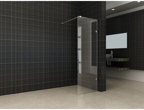 Wiesbaden Less Profielloos Inloopdouche 50x200 cm 8 mm kelderglas met Nano-Coating