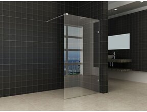 Wiesbaden Less Profielloos Inloopdouche 100x200 cm 8 mm kelderglas met Nano-Coating
