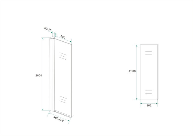 Wiesbaden Comfort Inloopdouche 40cm helder glas 10mm met Nano-coating Wiesbaden Comfort Inloopdouche 40cm helder glas 10mm met Nano-coating