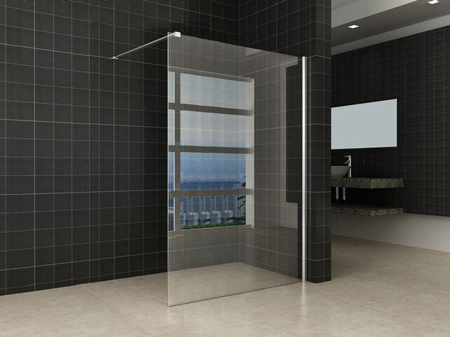 Wiesbaden Comfort Inloopdouche 130cm helder glas 10mm met Nano-coating Wiesbaden Comfort Inloopdouche 130cm helder glas 10mm met Nano-coating
