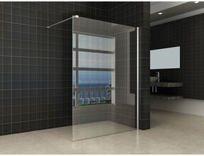Wiesbaden Comfort Inloopdouche 140cm helder glas 8 mm met Nano-coating