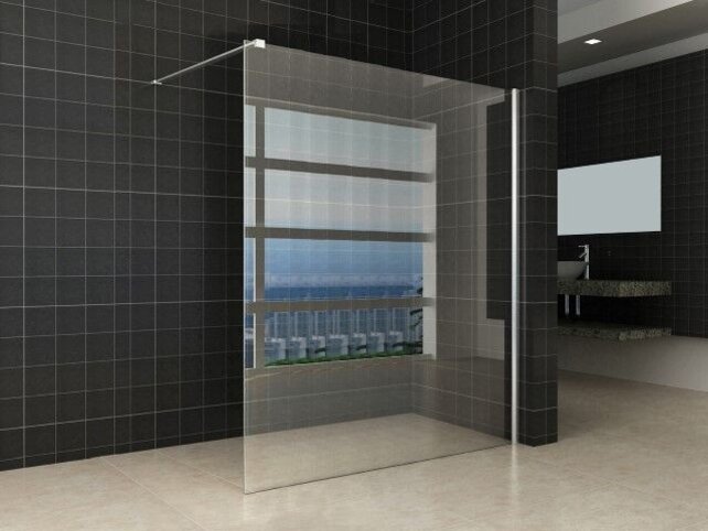 Wiesbaden Comfort Inloopdouche 160cm helder glas 8 mm met Nano-coating Wiesbaden Comfort Inloopdouche 160cm helder glas 8 mm met Nano-coating