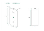 Wiesbaden Comfort Inloopdouche 160cm helder glas 8 mm met Nano-coating Wiesbaden Comfort Inloopdouche 160cm helder glas 8 mm met Nano-coating