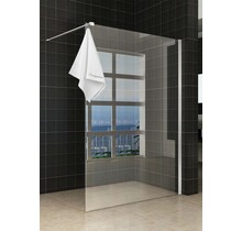 Wiesbaden Sita Inloopdouche 140cm met handdoekhaak helder glas 8 mm met Nano-coating