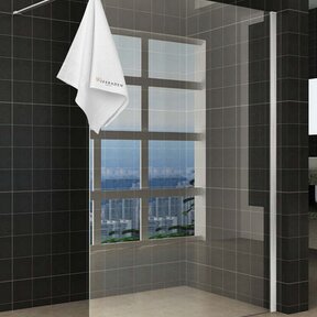 Wiesbaden Sita Inloopdouche 120cm met handdoekhaak helder glas 8 mm met Nano-coating