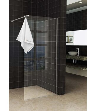 Wiesbaden Wiesbaden Sita Inloopdouche 90cm met handdoekhaak helder glas 8 mm met Nano-coating
