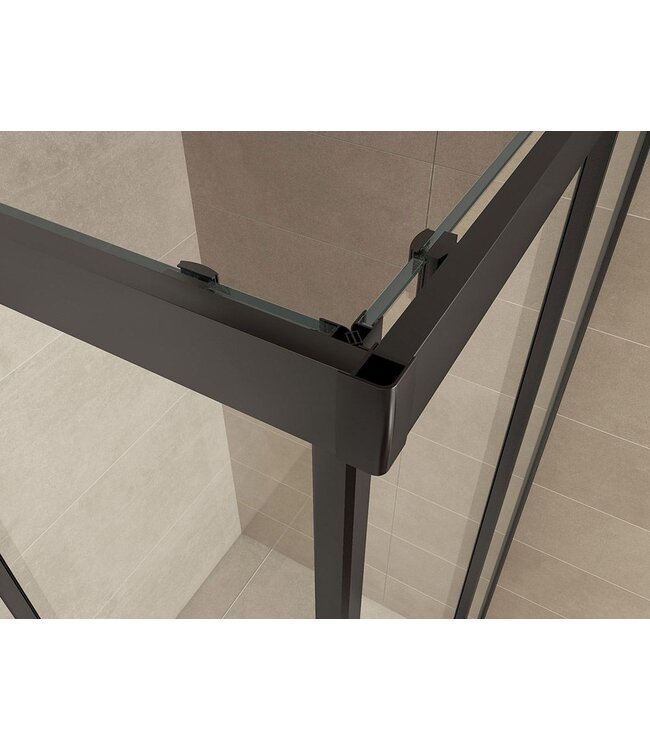 Wiesbaden Wiesbaden Skyline Douchecabine 90x90x200cm Vierkant hoekinstap 8 mm Helder glas met nano-coating