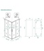 Wiesbaden Skyline Douchecabine 90x90x200cm Vierkant hoekinstap 8 mm Helder glas met nano-coating