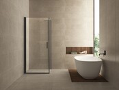 Wiesbaden Salone Douchecabine 100x100x200cm Zwart Vierkant Draaideur 8 mm helder glas met nano-coating