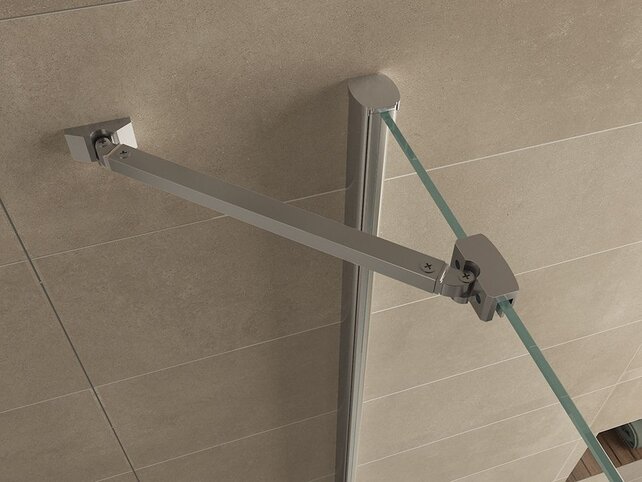 Wiesbaden Salone Douchecabine 90x90x200cm Chroom Vierkant Draaideur 8 mm helder glas met nano-coating