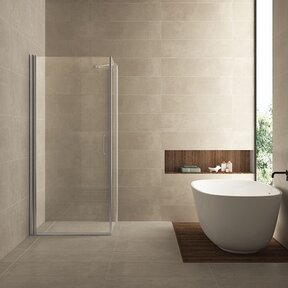 Wiesbaden Salone Douchecabine 90x90x200cm Chroom Vierkant Draaideur 8 mm helder glas met nano-coating