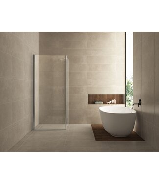 Wiesbaden Wiesbaden Salone Douchecabine 100x100x200cm Chroom Vierkant Draaideur 8 mm helder glas met nano-coating